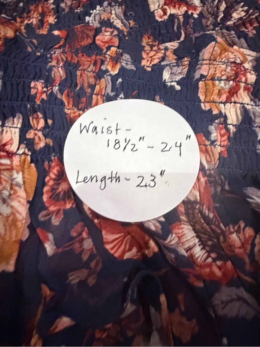 Anthropologie Navy Floral Ruffle Mini Skirt - Picture 11 of 11